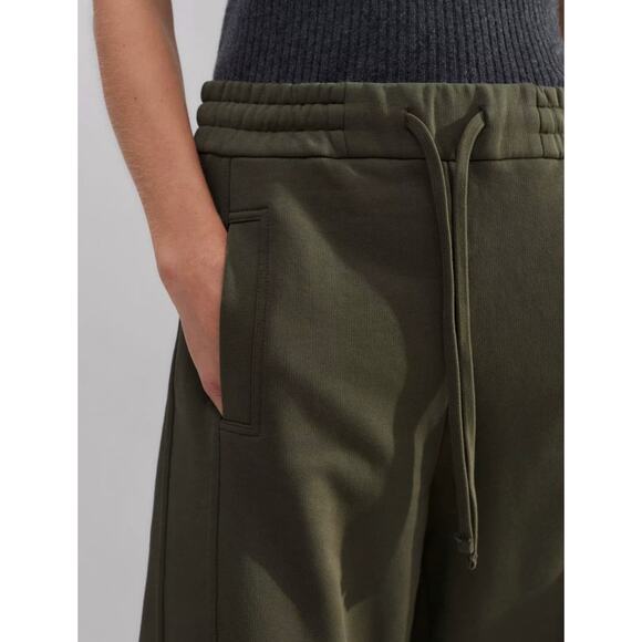 New ME+EM Sweatshirting Joggers Autumn Olive Green Size 2 Extreme Tapered Pants - Picture 2 of 16